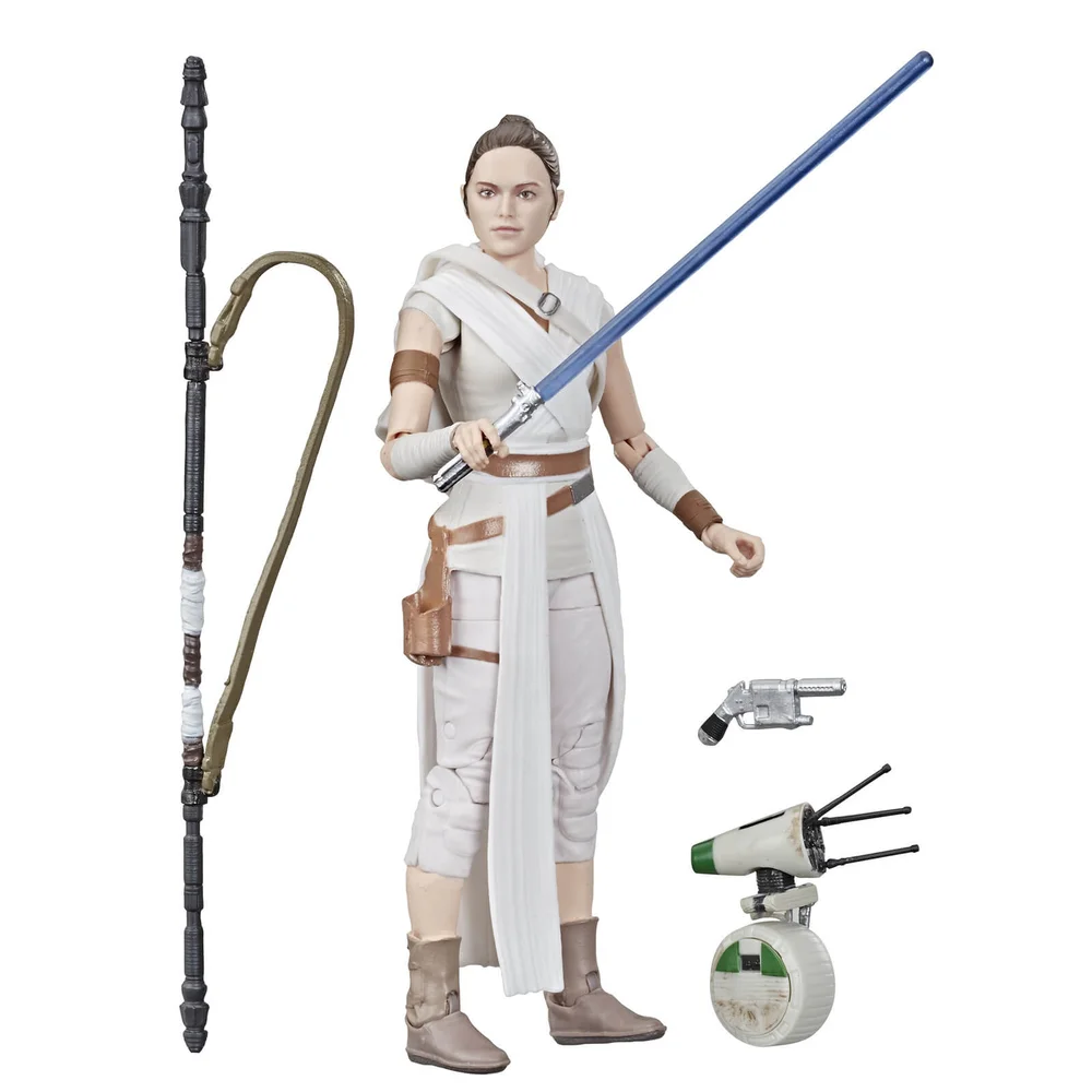 Hasbro Star Wars: The Rise of Skywalker The Black Series Rey and D-O 6 Inch Action Figures Afbeelding 1