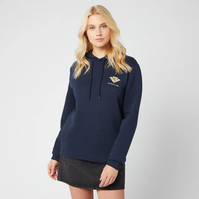 Harry Potter Ravenclaw Unisex Embroidered Hoodie - Navy