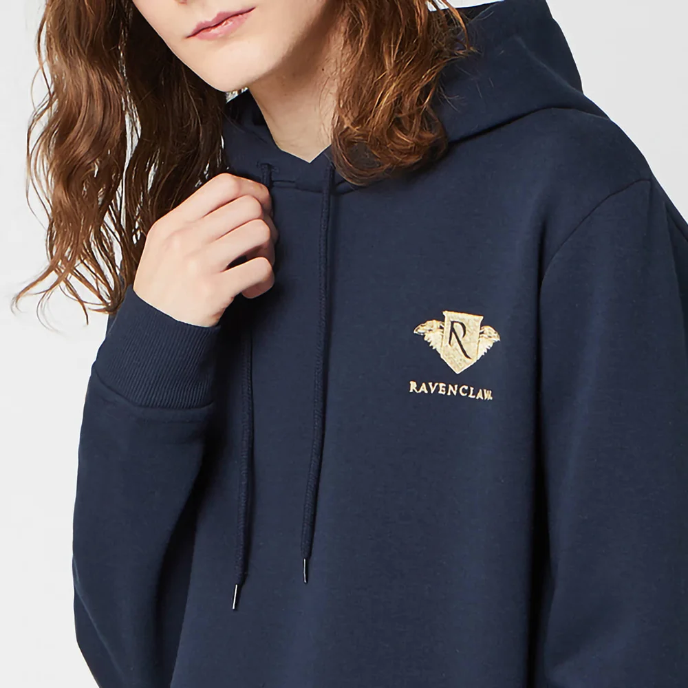 Harry Potter Ravenclaw Unisex Embroidered Hoodie - Navy - S Afbeelding 1