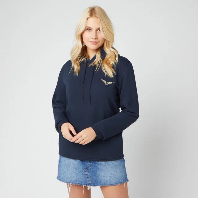 Harry Potter Golden Snitch Unisex Embroidered Hoodie - Navy