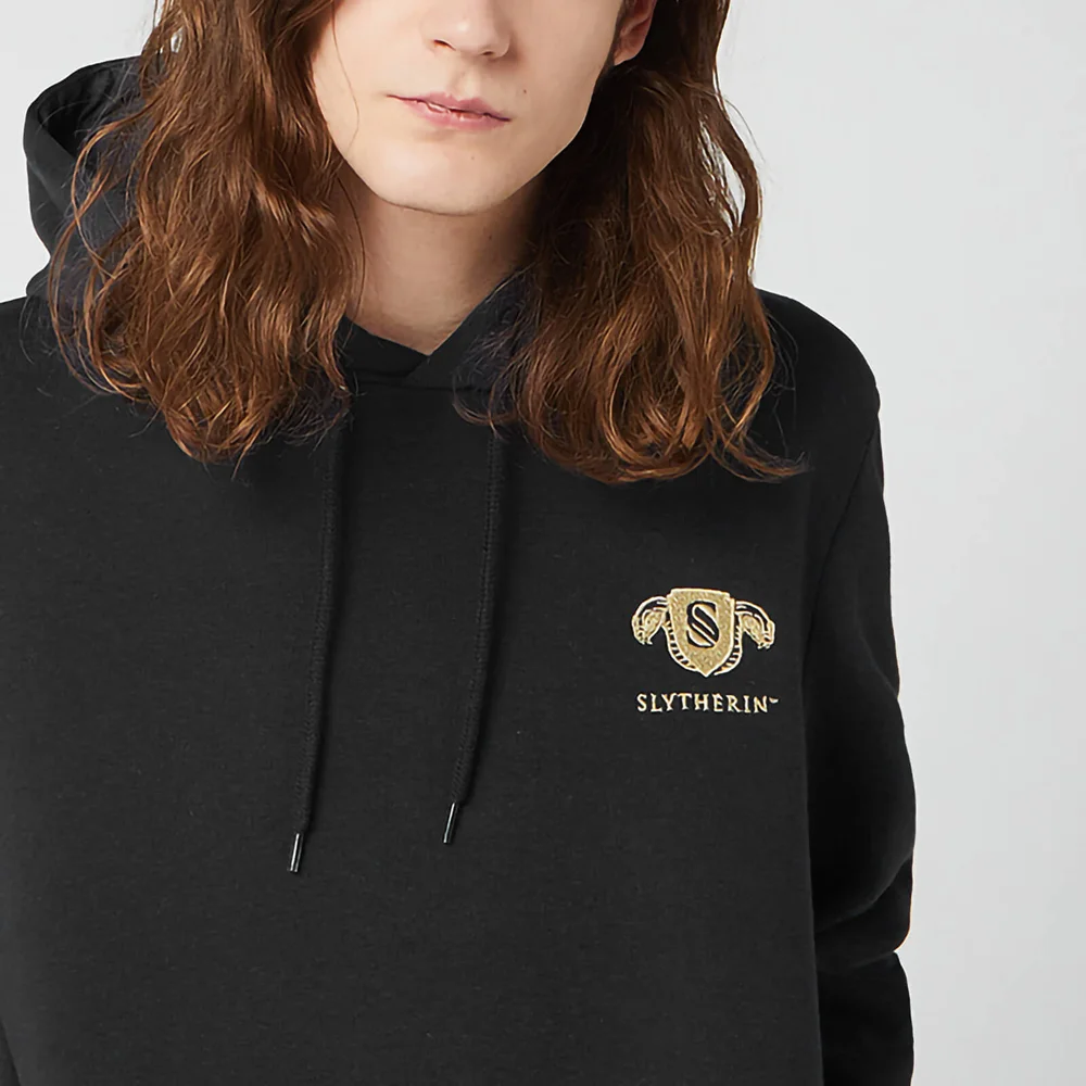 Harry Potter Slytherin Unisex Embroidered Hoodie - Black - S Afbeelding 1