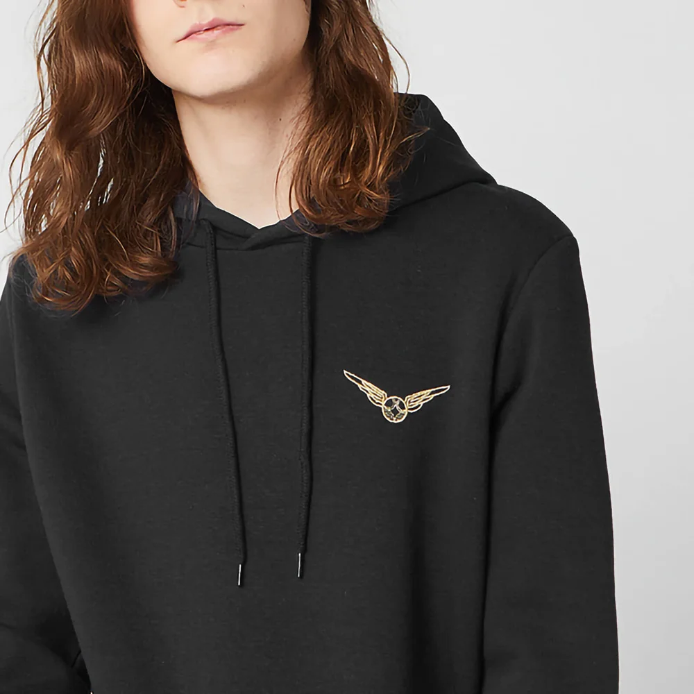 Harry Potter Golden Snitch Unisex Embroidered Hoodie - Black - S Afbeelding 1