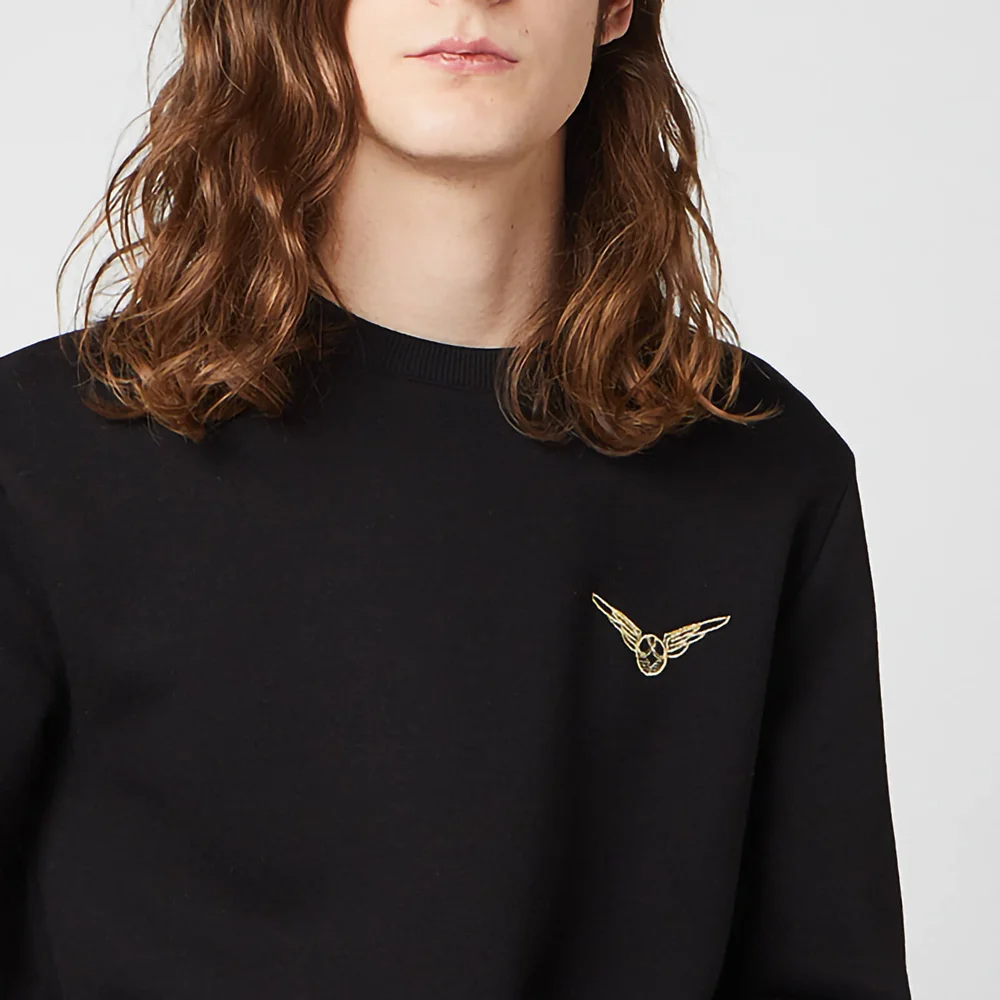 Harry Potter Golden Snitch Unisex Embroidered Sweatshirt - Black - S Afbeelding 1