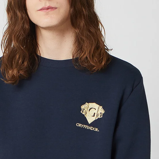 Harry Potter Gryffindor Unisex Embroidered Sweatshirt - Navy - S Afbeelding 1