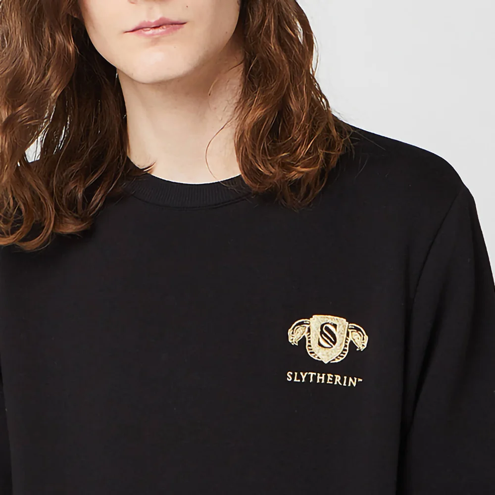 Harry Potter Slytherin Unisex Embroidered Sweatshirt - Black - S Afbeelding 1