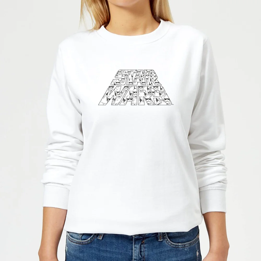 Star Wars: The Rise of Skywalker Logo met Stormtroopers dames trui - Wit - XS Afbeelding 1