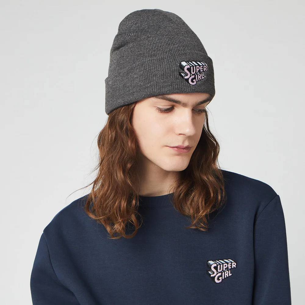 DC Super Girl Beanie Hat - Charcoal Afbeelding 1