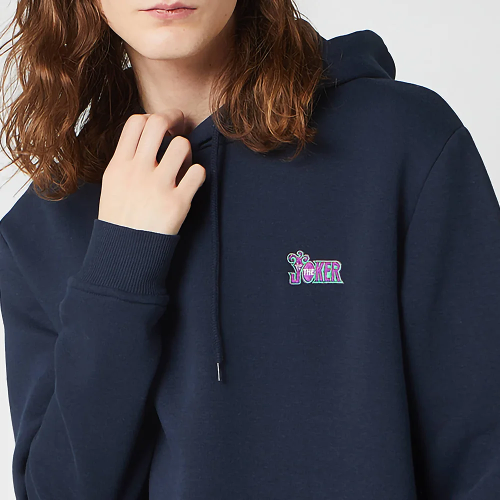 DC The Joker Unisex Embroidered Hoodie - Black - S Afbeelding 1