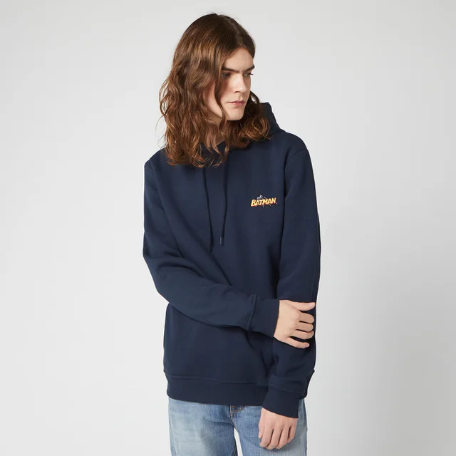 DC Batman Unisex Embroidered Hoodie - Navy