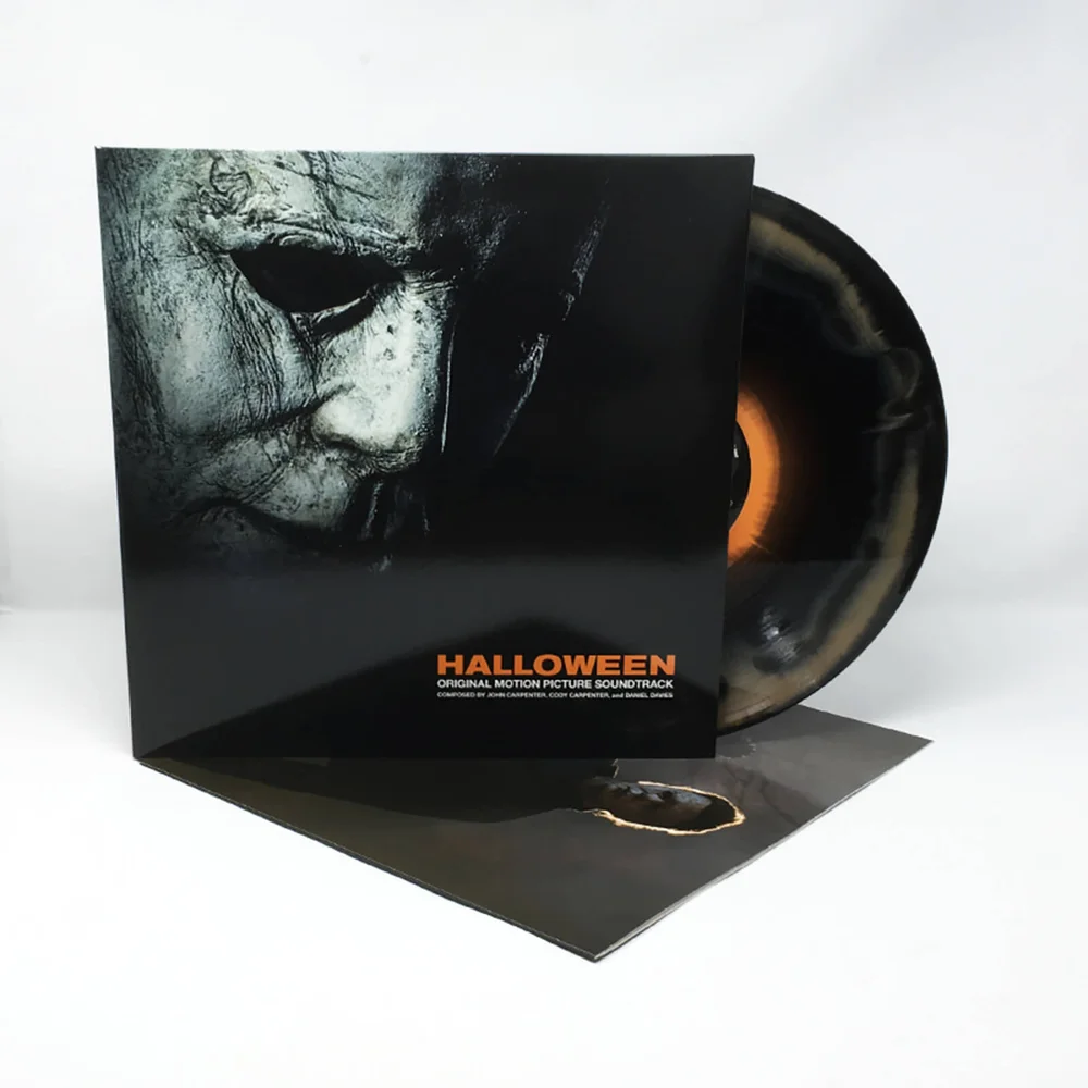 Halloween OST oranje en zwarte sterrensprong kleur LP Afbeelding 1