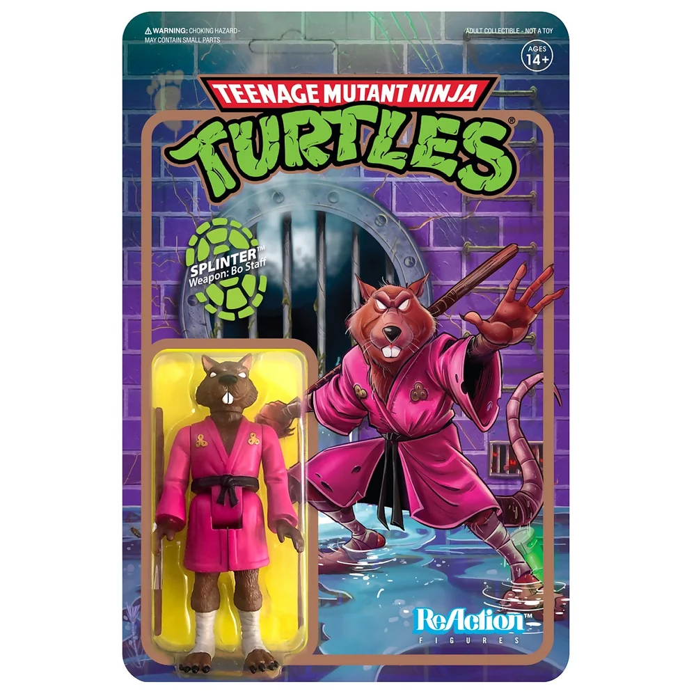Super7 Teenage Mutant Ninja Turtles ReAction Figure - Splinter Afbeelding 1