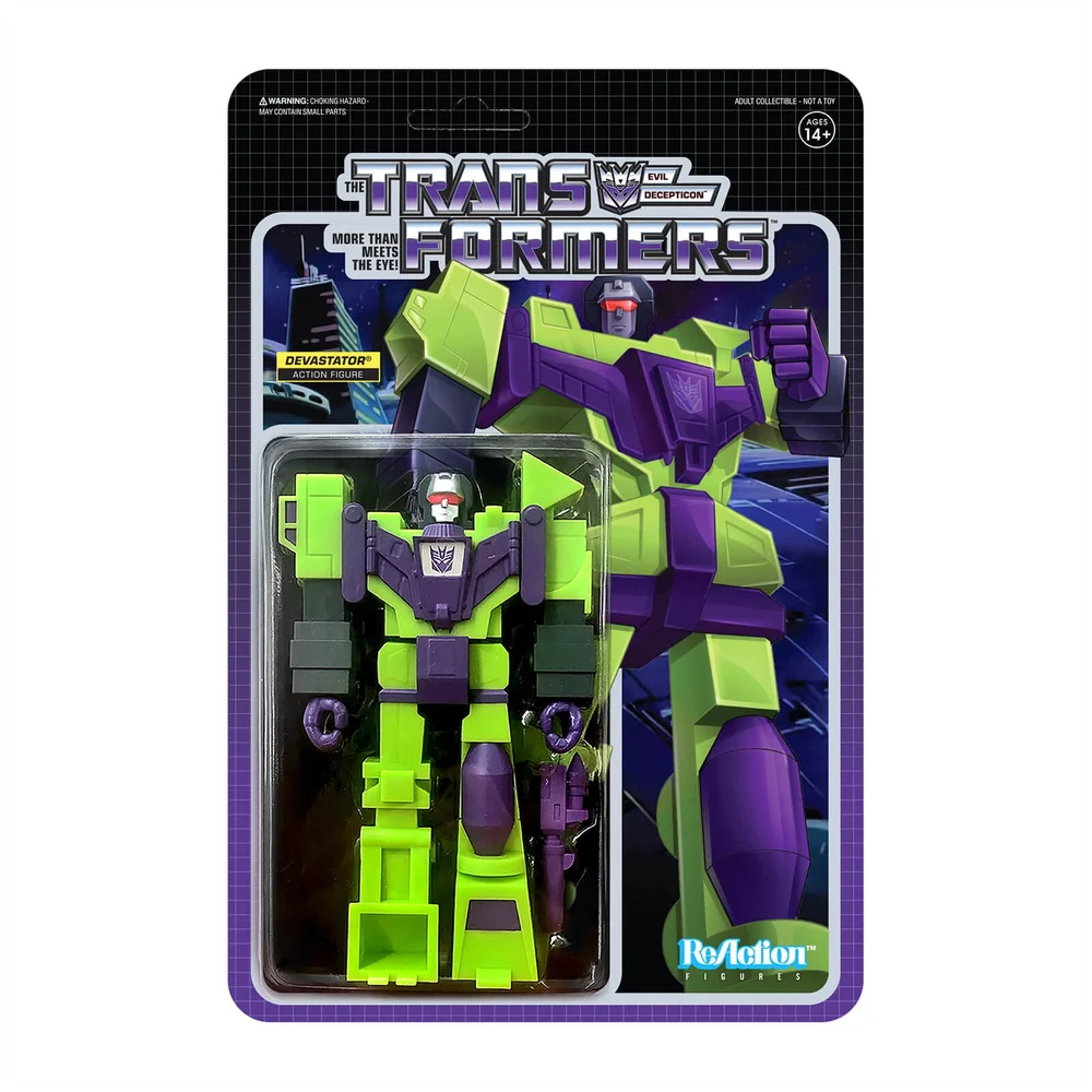 Super7 Transformers ReAction Figure - Devastator Afbeelding 1