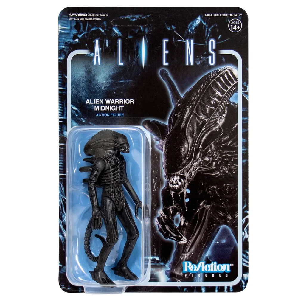 Super7 Aliens ReAction Figure - Alien Warrior Midnight Black Afbeelding 1