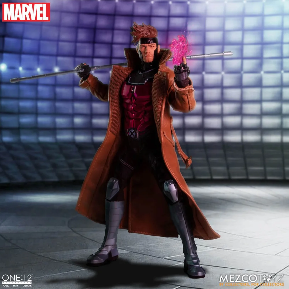 Mezco One:12 Collective Marvel Comics Gambit Figure Afbeelding 1