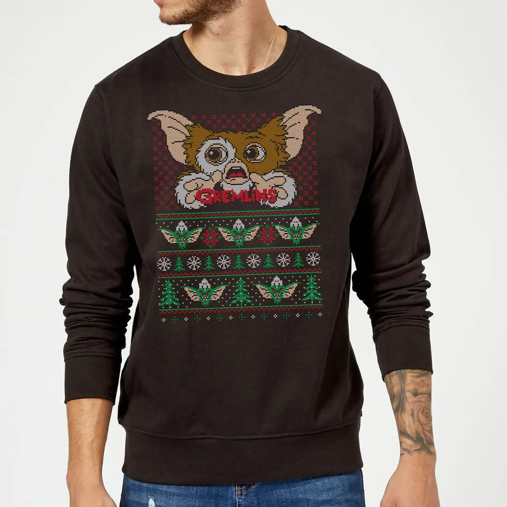 Gremlins Ugly Knit Christmas Jumper - Black - S Afbeelding 1