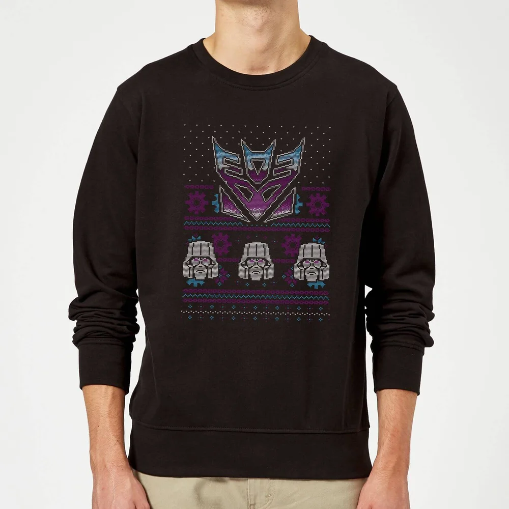 Decepticons Classic Ugly Knit Christmas Jumper - Black - S Afbeelding 1