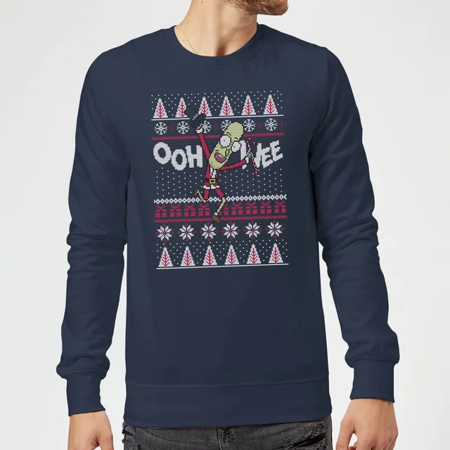 Rick and Morty Ooh Wee Christmas Jumper - Navy