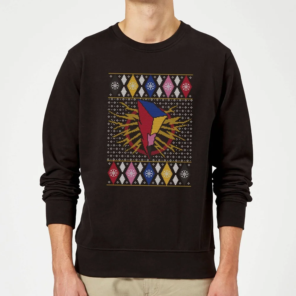 Power Rangers Christmas Jumper - Black - S Afbeelding 1