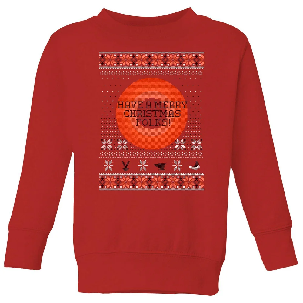 Looney Tunes Knit Kids' Christmas Jumper - Red - 98/104 (3-4 jaar) Afbeelding 1