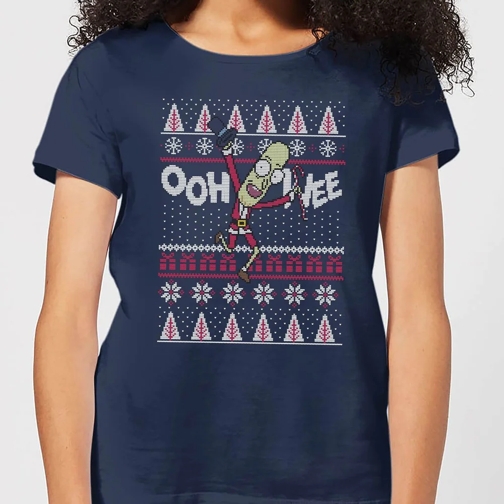 Rick and Morty Ooh Wee Women's Christmas T-Shirt - Navy - S Afbeelding 1