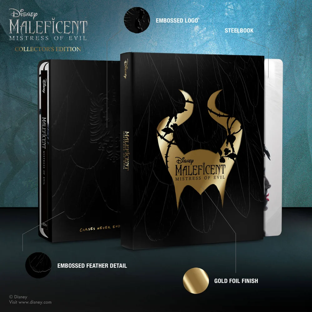 Maleficent: Mistress of Evil - Zavvi exclusieve Collectors Editie Steelbook 3D Steelbook (inclusief 2D blu-ray) Afbeelding 1