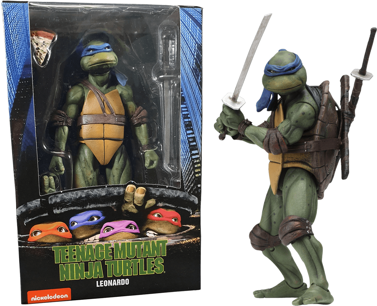 NECA Teenage Mutant Ninja Turtles 17,5 cm Figuur 1990 Film Leonardo Afbeelding 1