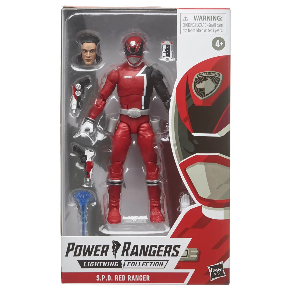 Hasbro Power Rangers S.P.D. Collectie Mighty Morphin Rode Ranger 15 cm Actiefiguur Afbeelding 1