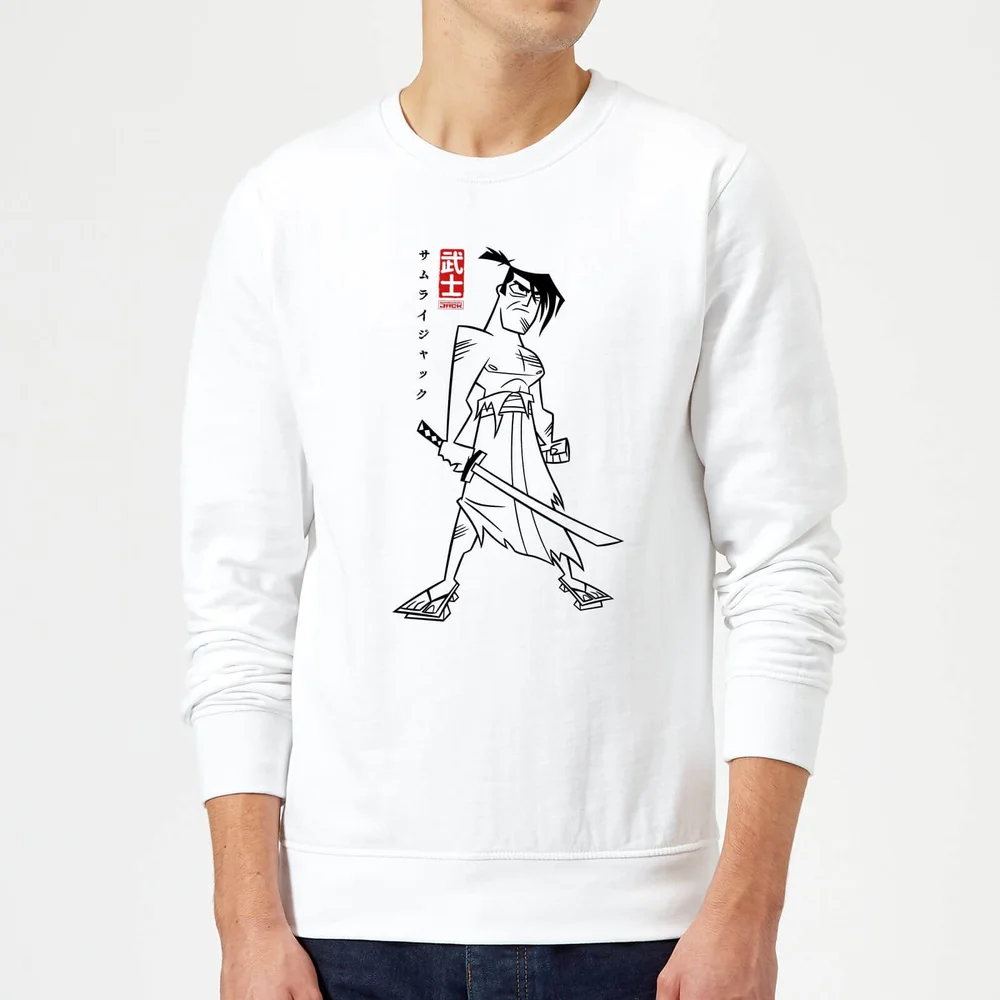 Samurai Jack Kanji Sweatshirt - White - S Afbeelding 1
