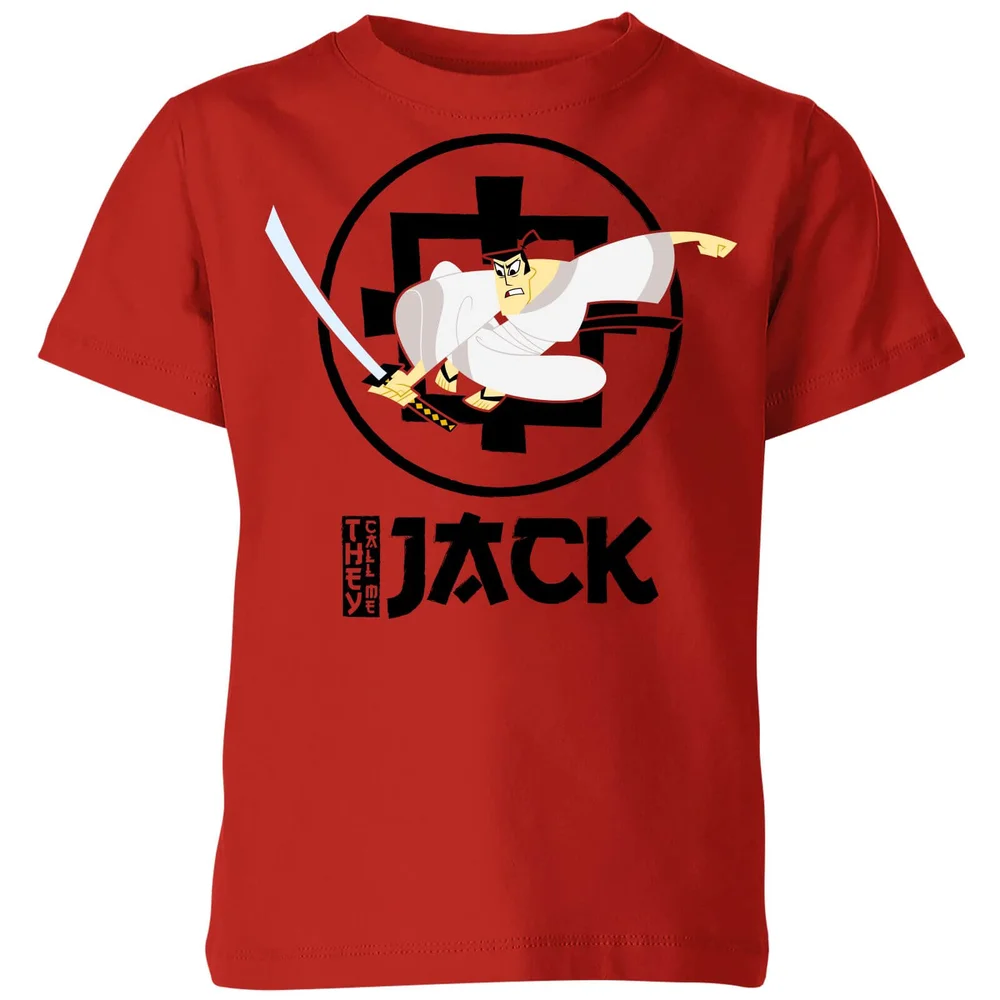 Samurai Jack They Call Me Jack Kids' T-Shirt - Red - 98/104 (3-4 jaar) Afbeelding 1