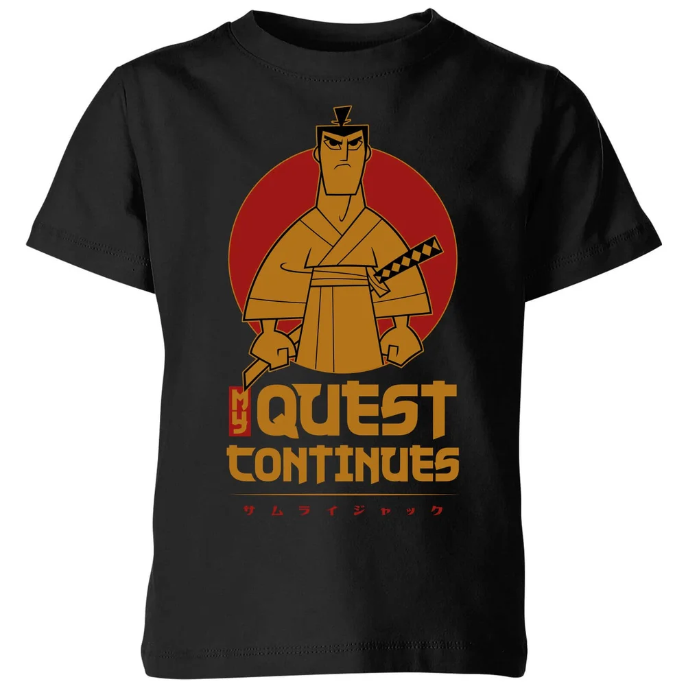 Samurai Jack My Quest Continues Kids' T-Shirt - Black - 98/104 (3-4 jaar) Afbeelding 1