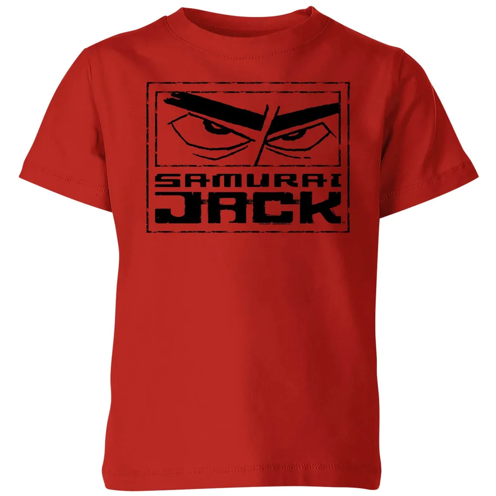 Samurai Jack Stylised Logo Kids' T-Shirt - Red - 98/104 (3-4 jaar) Afbeelding 1