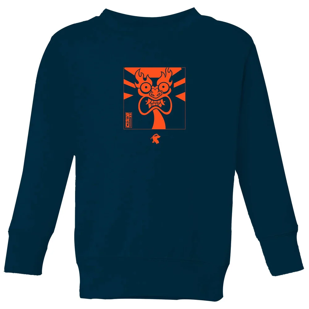 Samurai Jack Aku Kanji Kids' Sweatshirt - Navy - 134/140 (9-10 jaar) Afbeelding 1