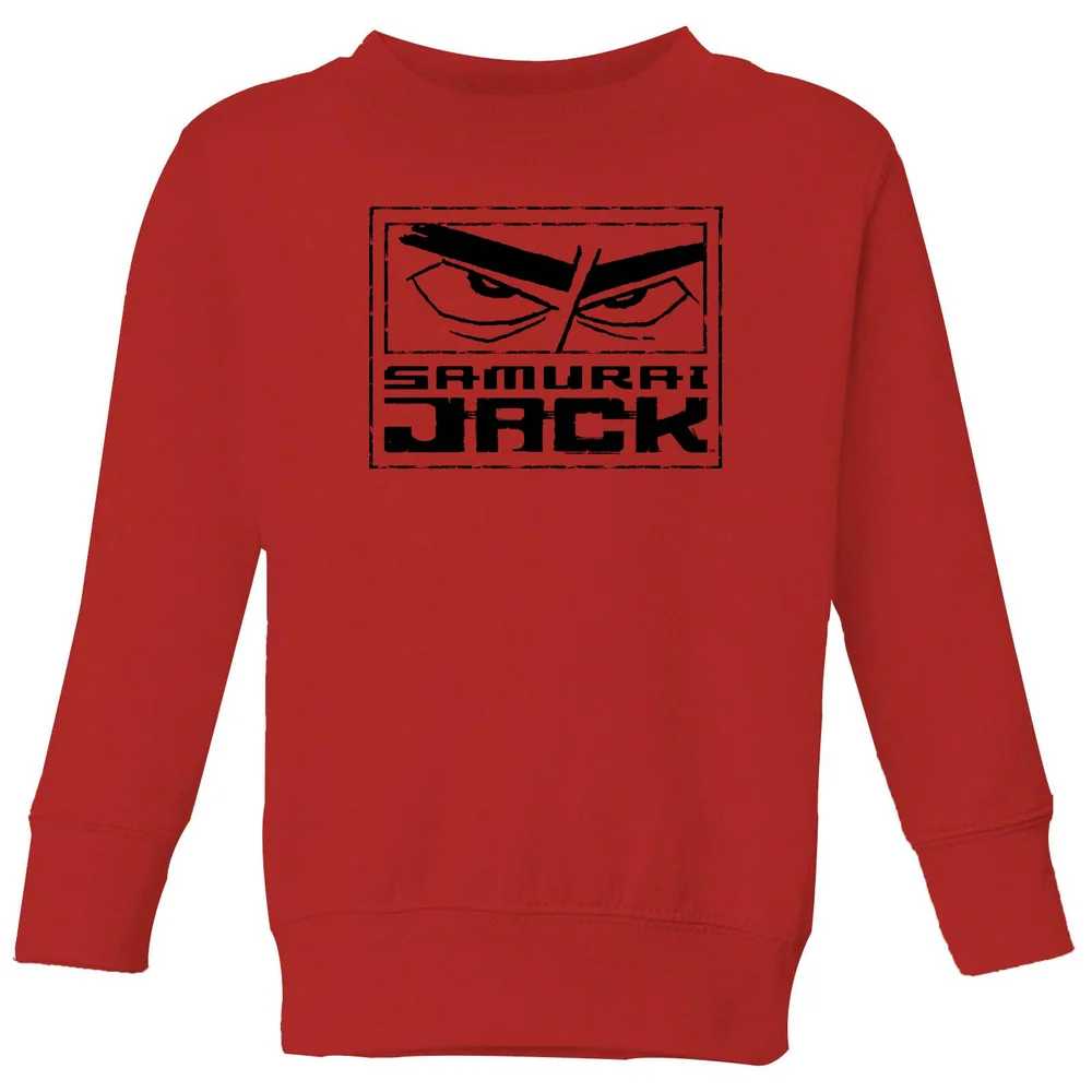 Samurai Jack Stylised Logo Kids' Sweatshirt - Red - 98/104 (3-4 jaar) Afbeelding 1