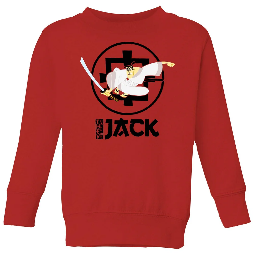 Samurai Jack They Call Me Jack Kids' Sweatshirt - Red - 98/104 (3-4 jaar) Afbeelding 1