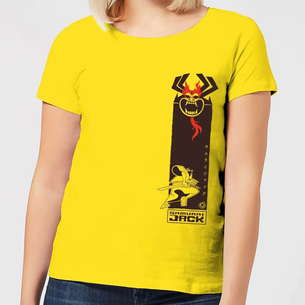 Samurai Jack Samurai Stripe Women's T-Shirt - Yellow - S Afbeelding 1