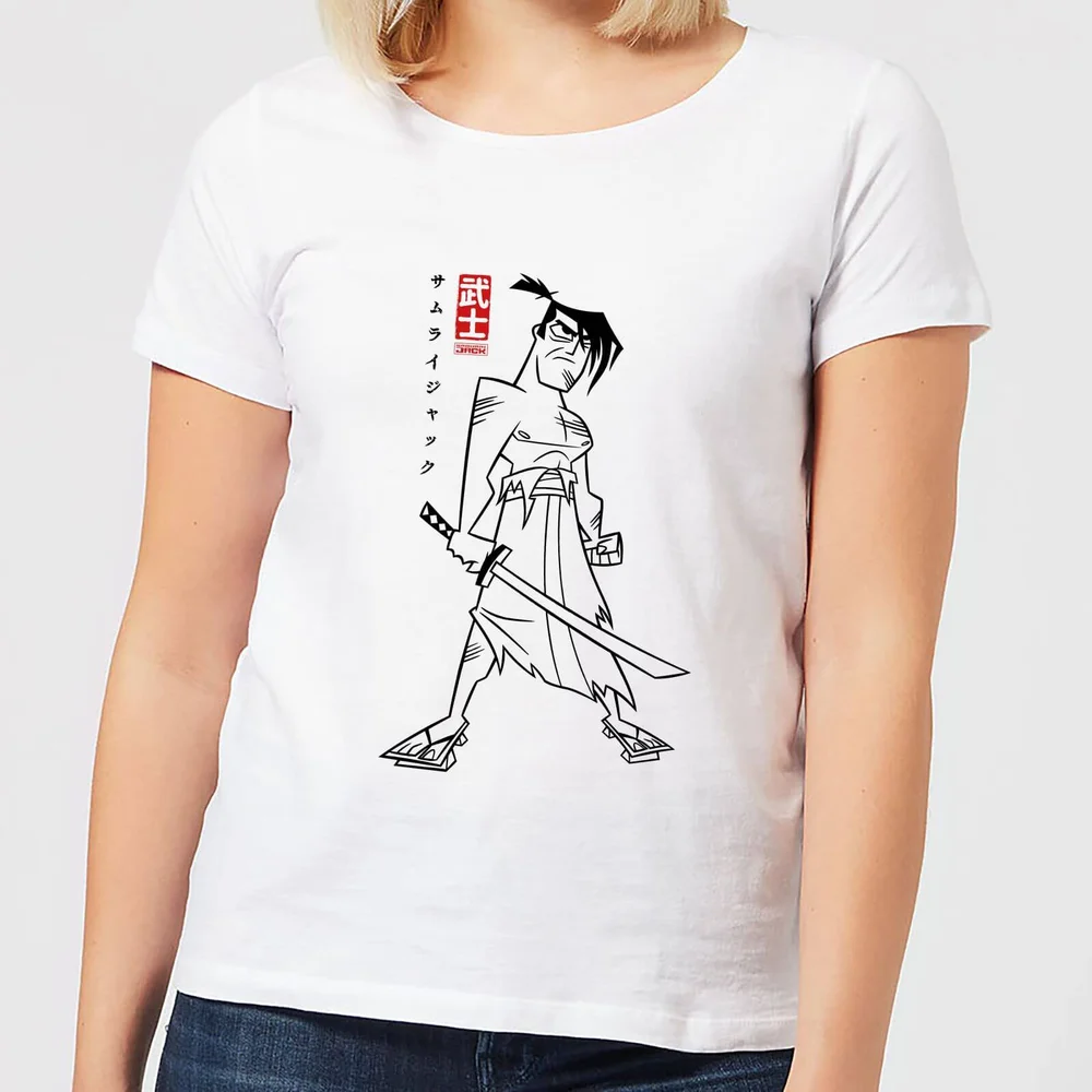 Samurai Jack Kanji Women's T-Shirt - White - S Afbeelding 1