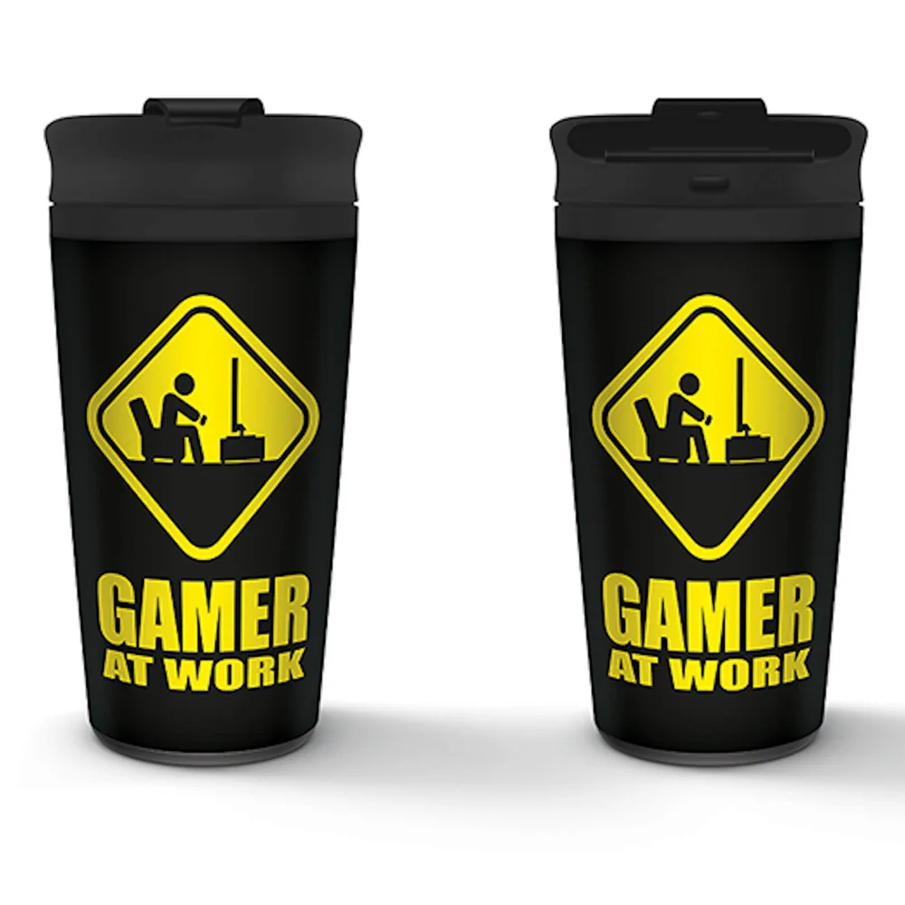Gamer At Work Metal Travel Mug Afbeelding 1
