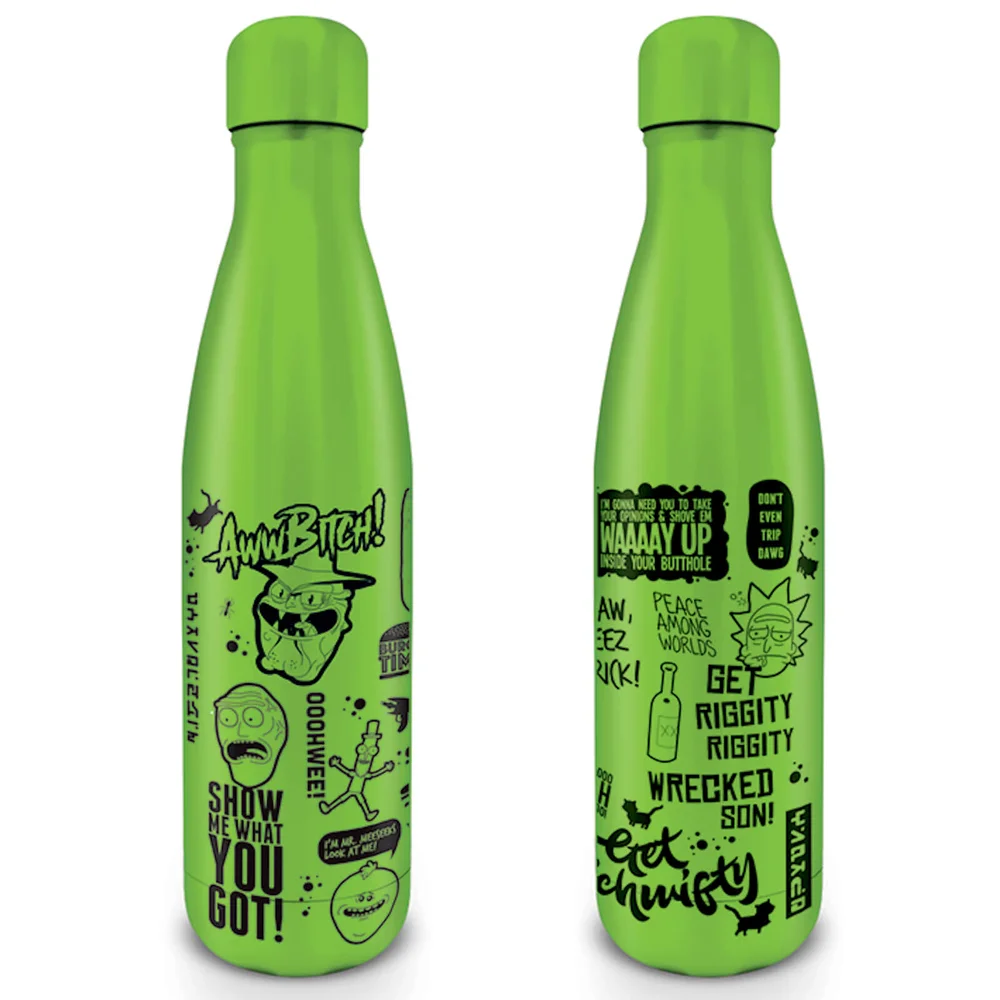 Rick and Morty (Quotes) Metal Drinks Bottle Afbeelding 1