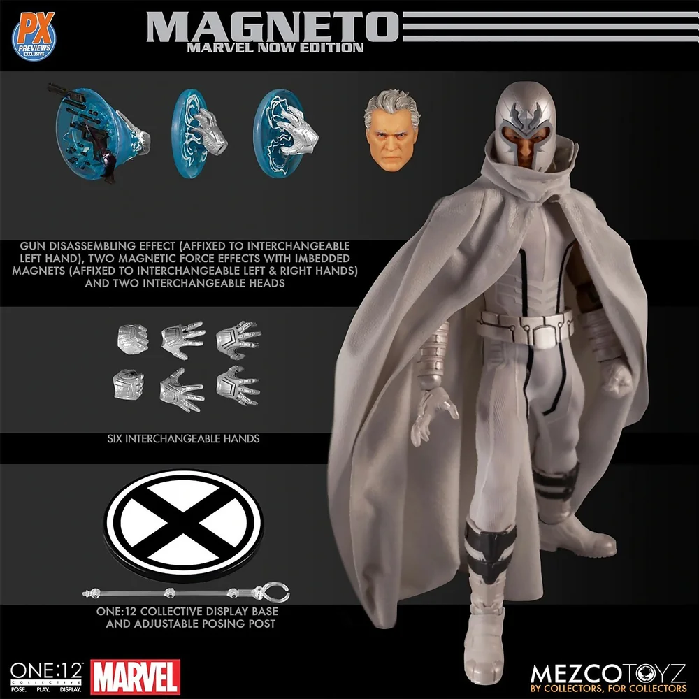 Mezco One:12 Collective Marvel Comics Magneto Figuur (Marvel NOW! Versie) Afbeelding 1