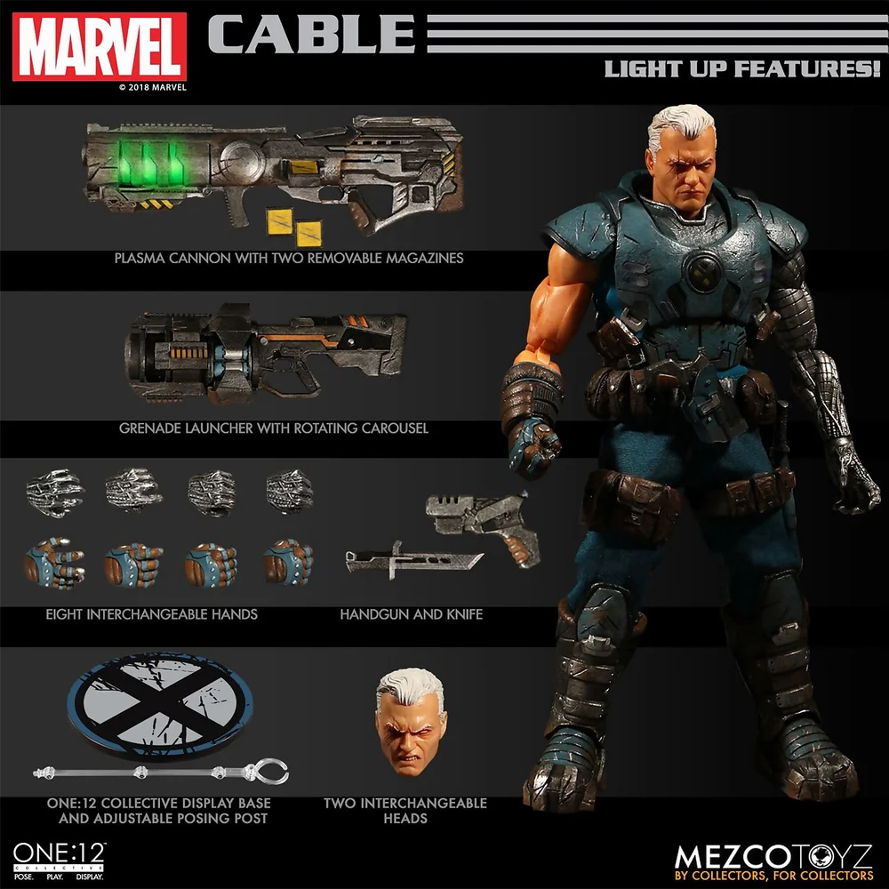 Mezco One:12 Collective X-Men Cable Action Figure Afbeelding 1