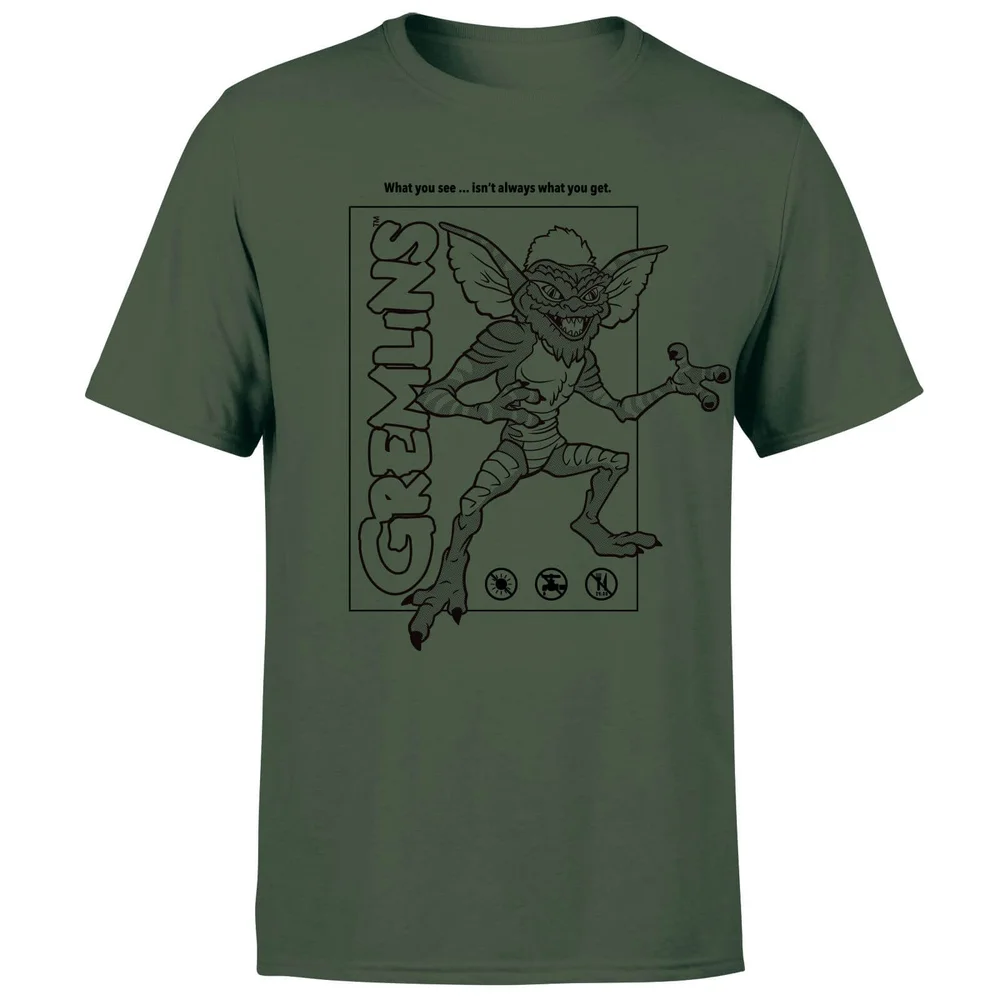 Gremlins Stripe Men's T-Shirt - Forest Green - S Afbeelding 1