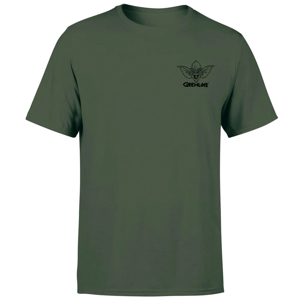 Gremlins Stripe Pocket Men's T-Shirt - Forest Green - S Afbeelding 1