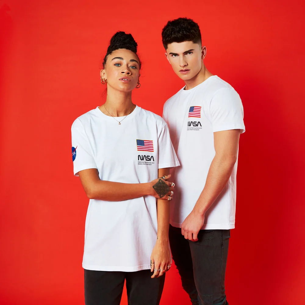 NASA Base Camp Unisex T-Shirt - White - S Afbeelding 1