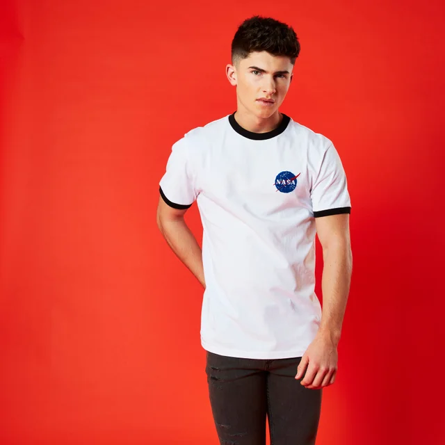 NASA 1969 Unisex T-Shirt - White / Black Ringer