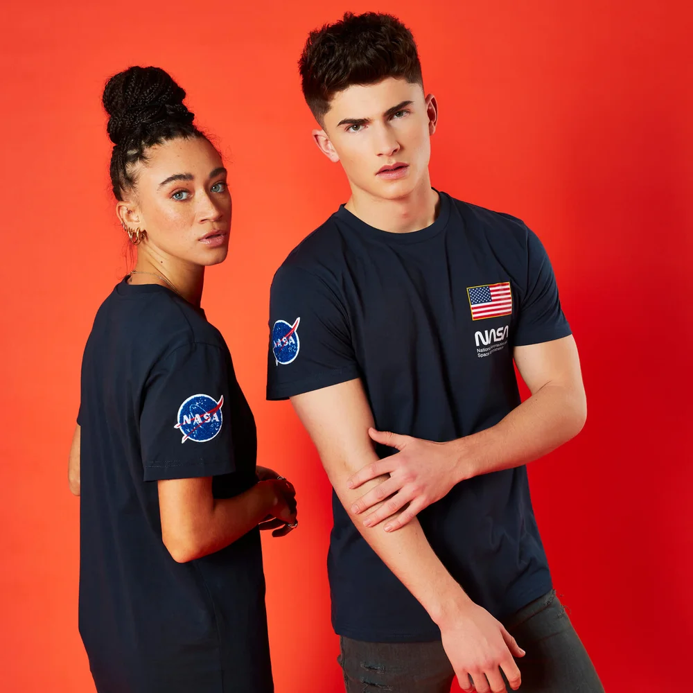 NASA Base Camp Unisex T-Shirt - Navy - S Afbeelding 1
