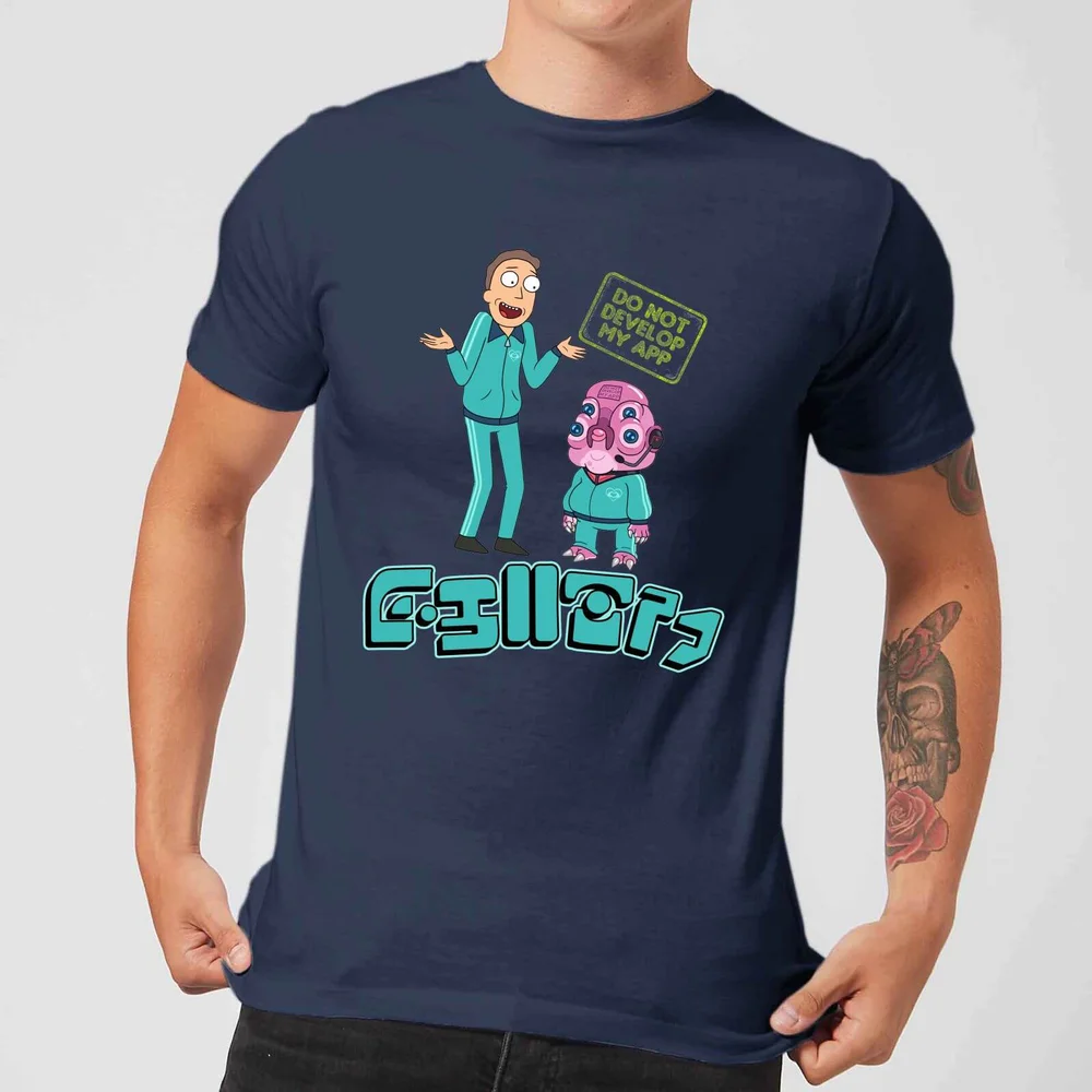 Rick and Morty Do Not Develop My App Men's T-Shirt - Navy - S Afbeelding 1
