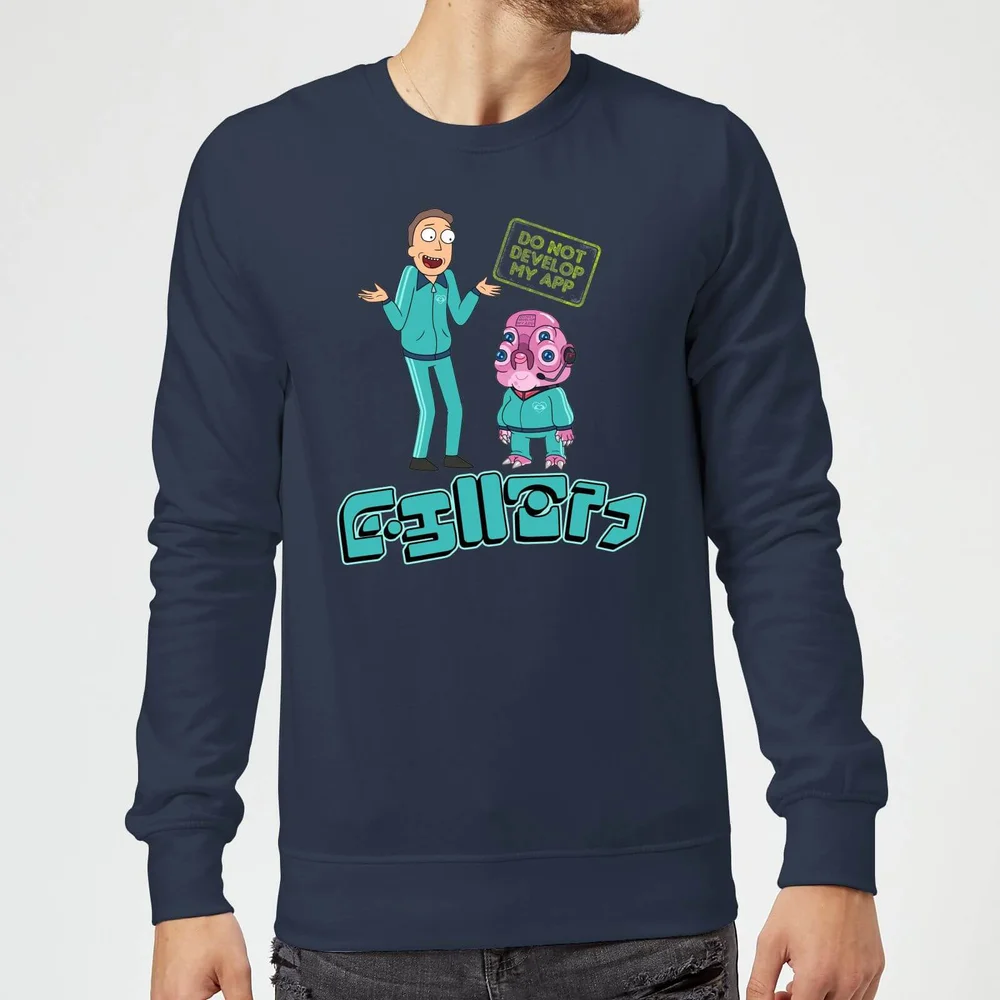 Rick and Morty Do Not Develop My App Sweatshirt - Navy - S Afbeelding 1
