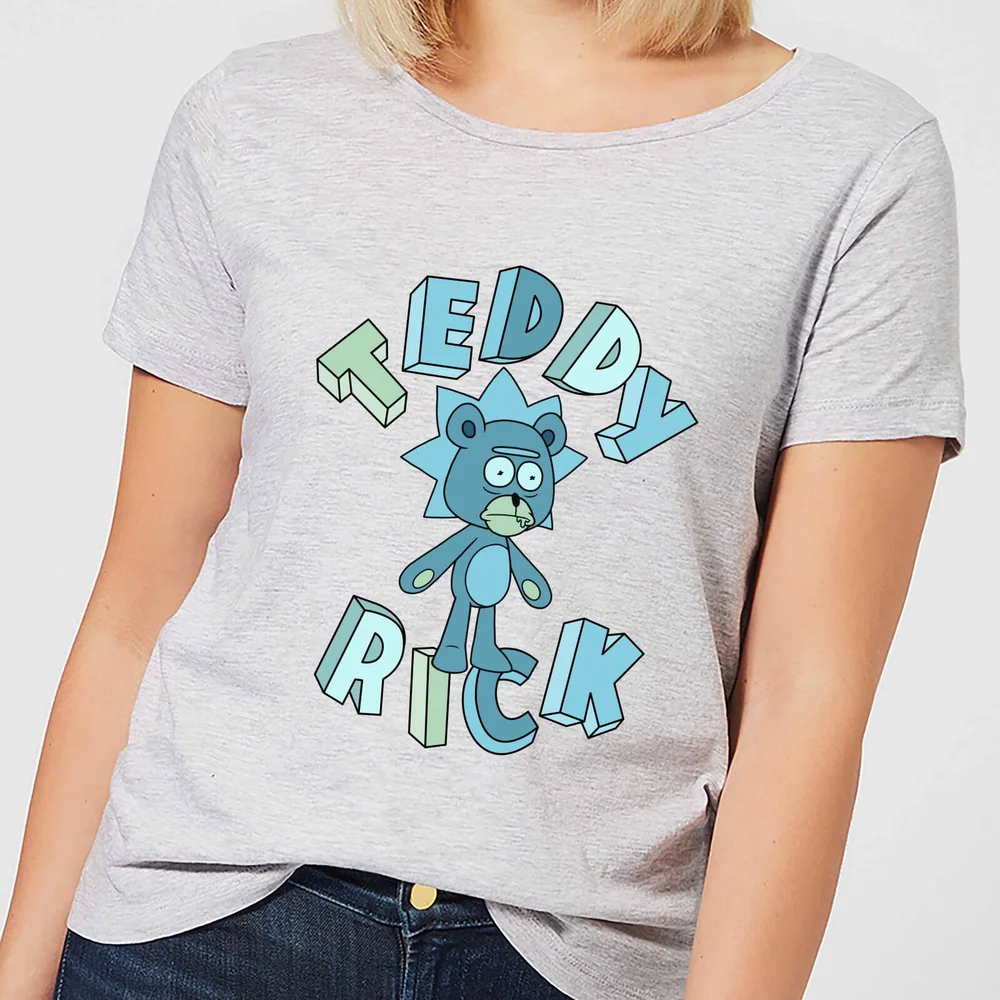 Rick and Morty Teddy Rick Women's T-Shirt - Grey - XS Afbeelding 1