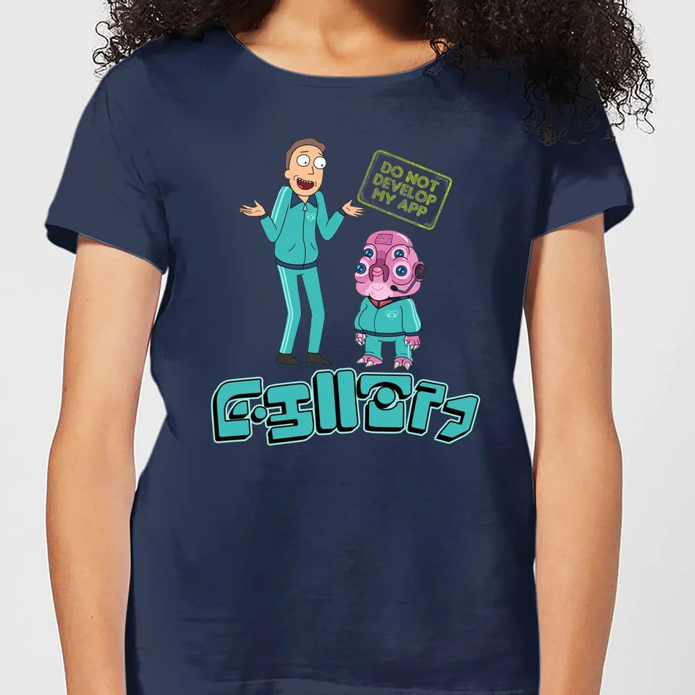 Rick and Morty Do Not Develop My App Women's T-Shirt - Navy - S Afbeelding 1