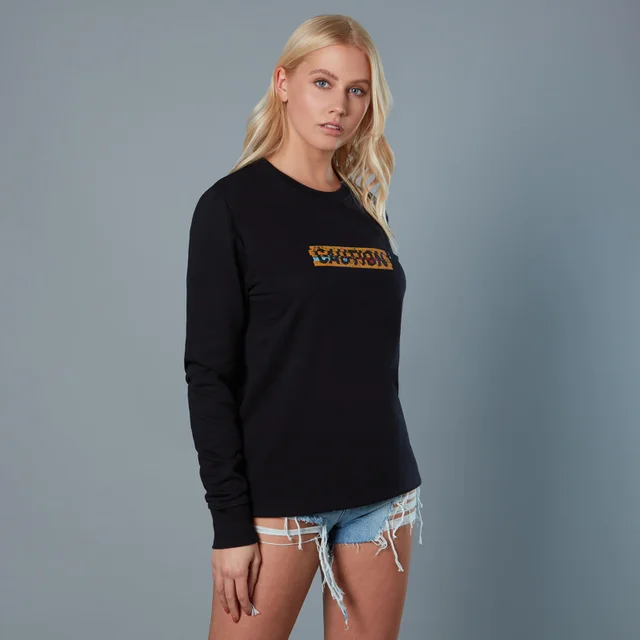 Harley Quinn Caution Sign Unisex Birds of Prey Sweatshirt - Black